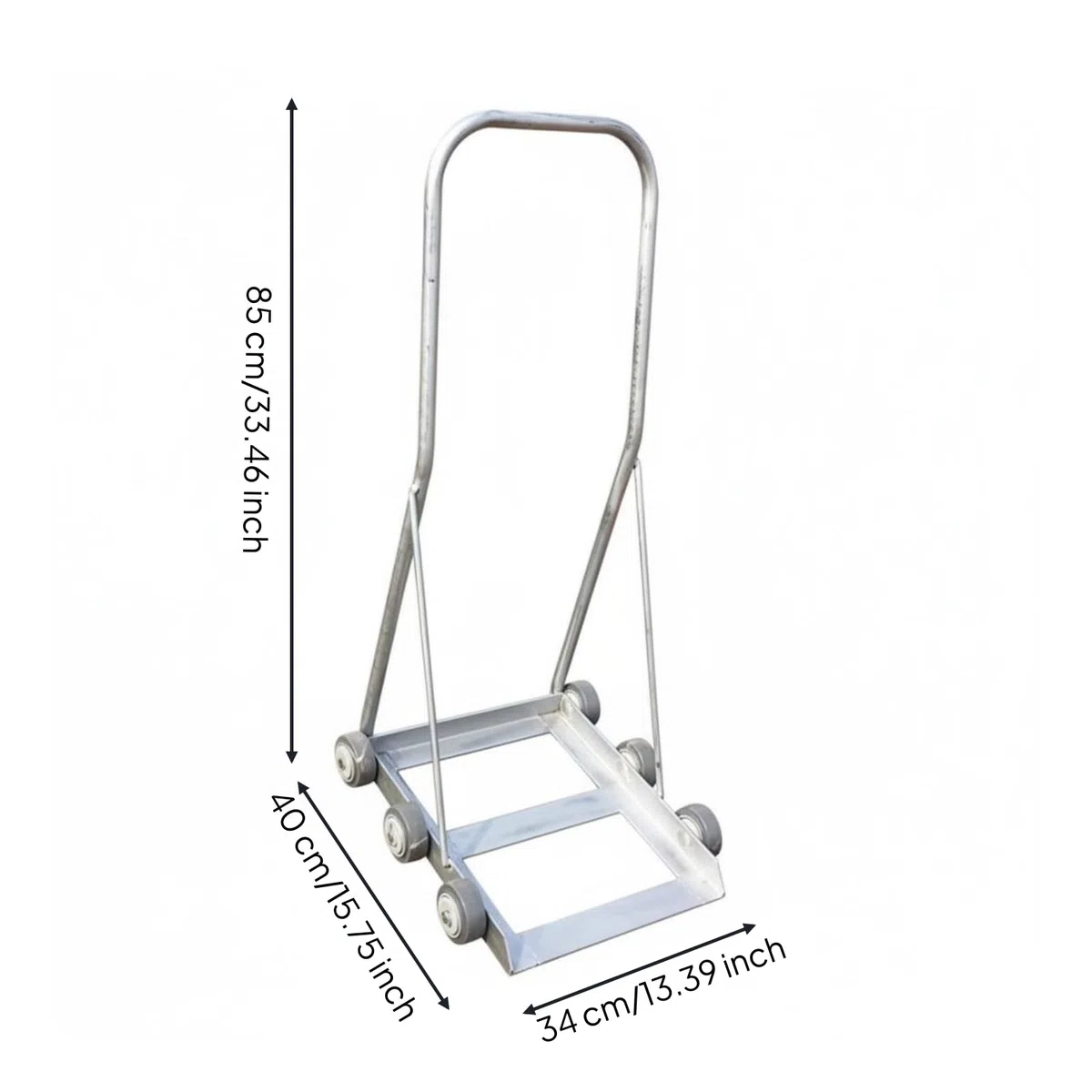 Carrello Pieghevole Carrello da Trasporto Spinta Carrello Portapacchi Cestino Scorrevole per Leggero Manico Comodo Adatto per Spostamenti Quotidiani Casa Negozio, Regolare