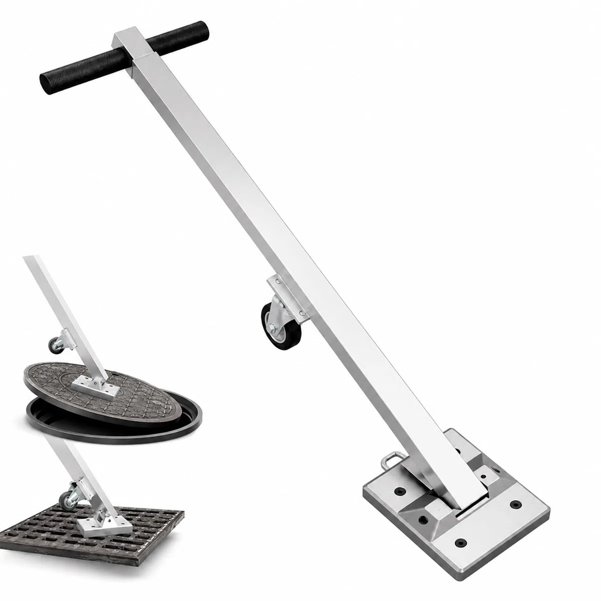 Sollevatore Magnetico Per Chiusini Da 595 Libbre, Maniglia Telescopica | Estrattore Per Coperchi Per Fognature Per Carichi Pesanti, Magnete Al Neodimio Da 270 Kg, Corpo In Lega Di Alluminio