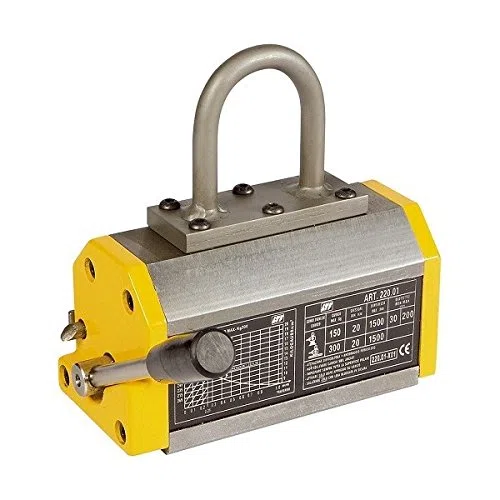 LTF 220.05 Sollevatore a Magneti Permanenti, Forza 100 Kg, Giallo