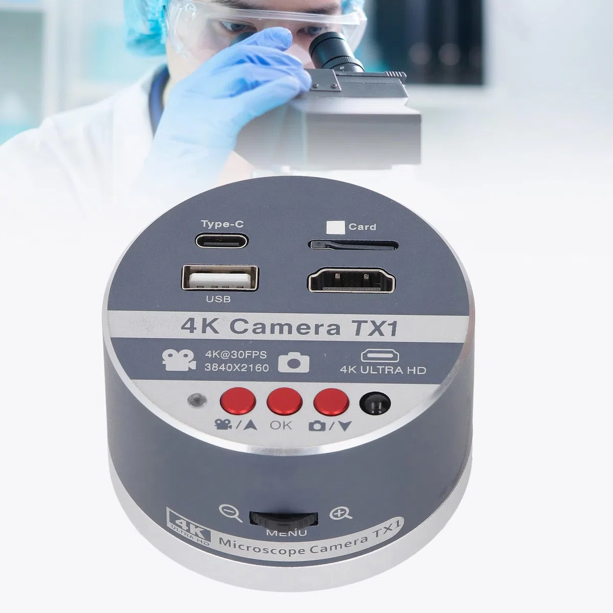 Naroote Videocamera Fotografica, 1/1.8 - -sensor IMX678 Modulo Lente Microscopio per Osservazione dell'oggetto (Spina europea)