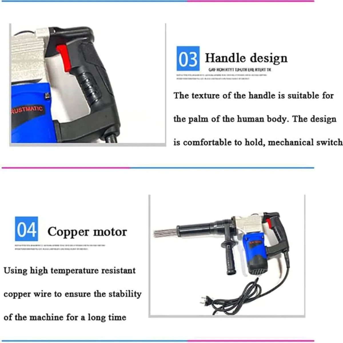 Pistola elettrica Manuale per la rimozione della ruggine ad ago, Macchina per la Pulizia della rimozione della ruggine ad ago, scrostatore Elettrico ad ago per la rimozione di ruggine 110v