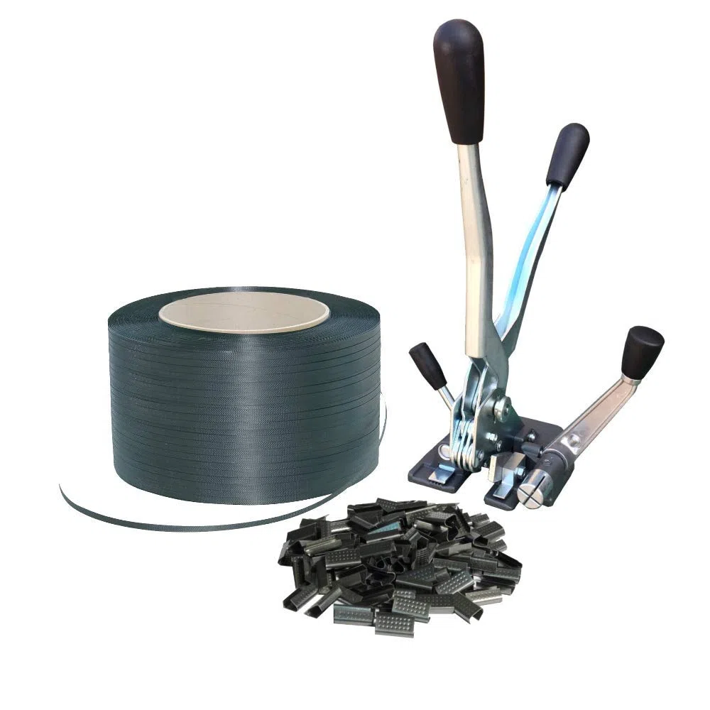 BUD - KIT REGGITURA ROTOLO REGGETTA REGGIA 12mm 900m TENDIREGGIA MANUALE con SIGILLI