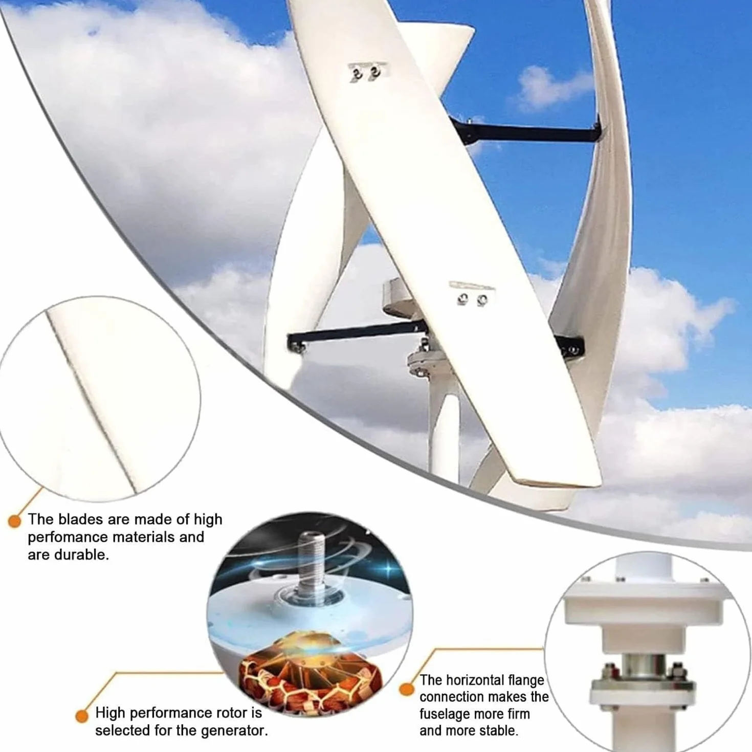 Kit Generatore Eolico Ad Asse Verticale Da 20000 W, Kit Di Energia Eolica Verticale 220 V con Regolatore E Inverter On-Grid per Uso Domestico