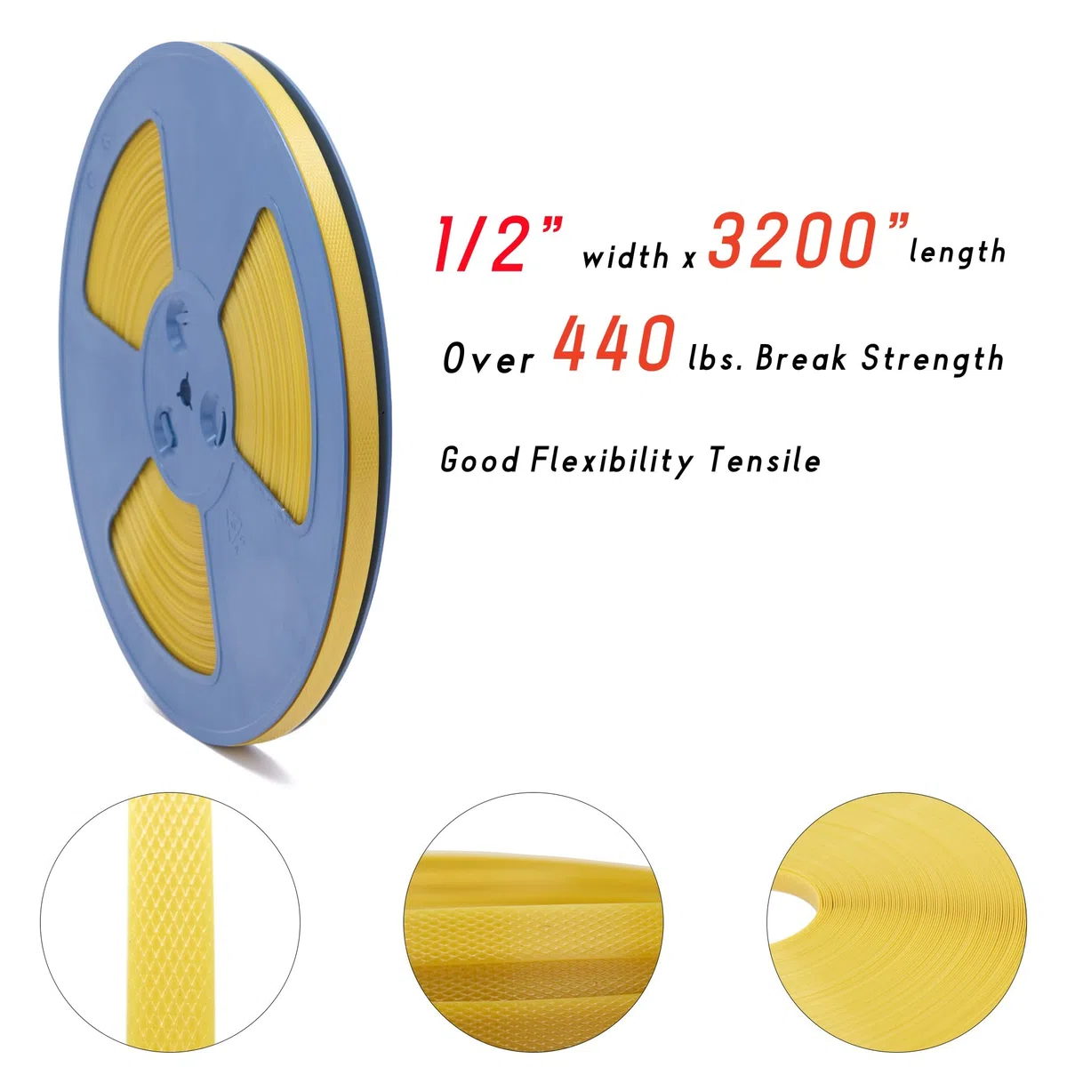 Kit Completo di reggiatura in Polipropilene (PP) con tenditore, Strumenti di sigillatura e 100 sigilli Metallici - Include 100 Protezioni angolari per SeShipping