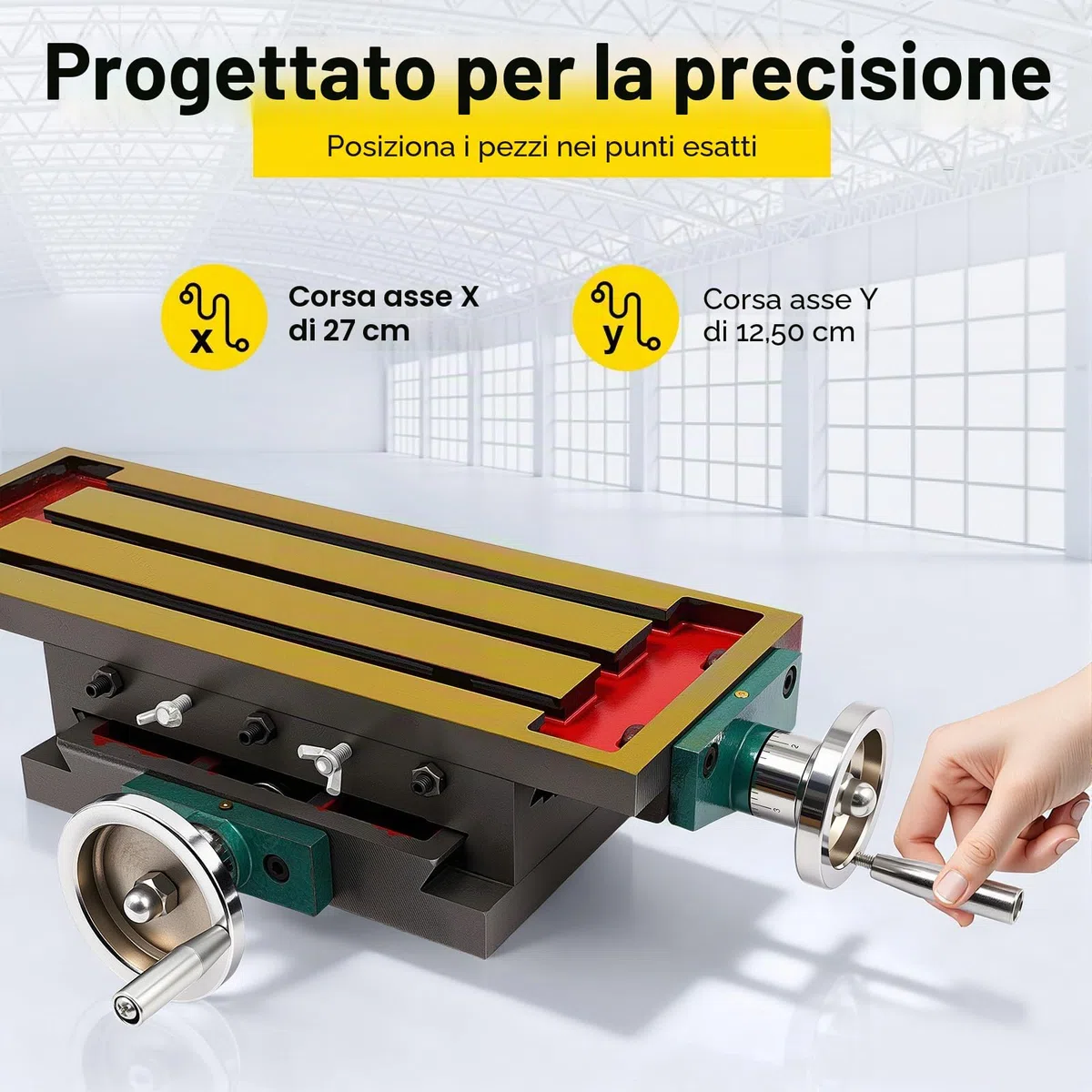 XY - Tavolo a croce, 57 x 36 x 10 cm, tavolo da fresa, trapano da tavolo, tavolo a croce, tavolo di coordinate, per trapani, trapani e fresatrici