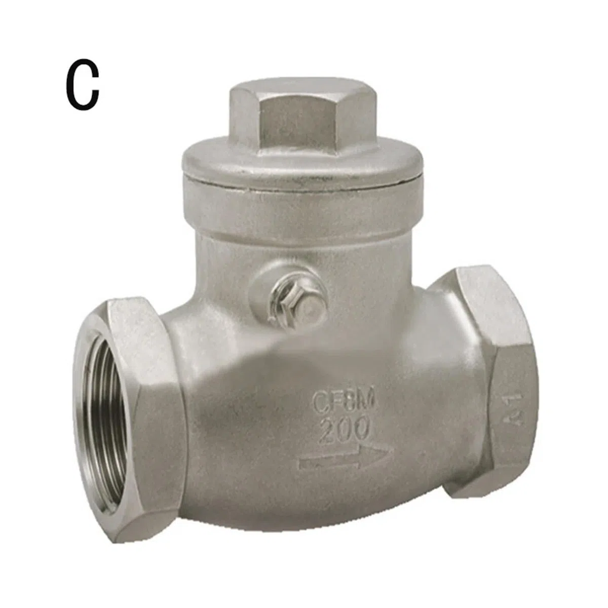 Valvola di ritegno a Molla in Linea Valvola di ritegno a Molla Femmina Valvola di ritegno di Non Ritorno Valvola unidirezionale Valvola a 2 Pezzi DN6/DN10/DN15/DN20/DN25(C,DN20)