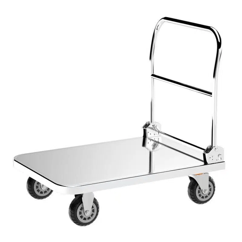 Carrello con Piattaforma in Metallo, Carrello Pieghevole Multifunzionale for Magazzino, Bagagli e trasloco Carrello Pieghevole per Magazzino