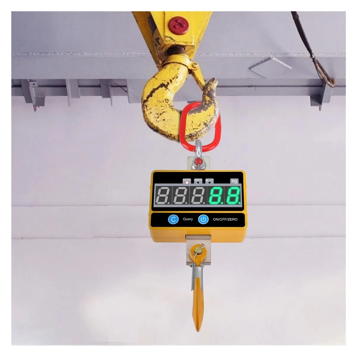 Bilancia for gru digitale in alluminio da 1000 kg/4000 libbre, 1 T, bilancia sospesa compatta e resistente, tipo OCS-SA, display a LED con telecomando
