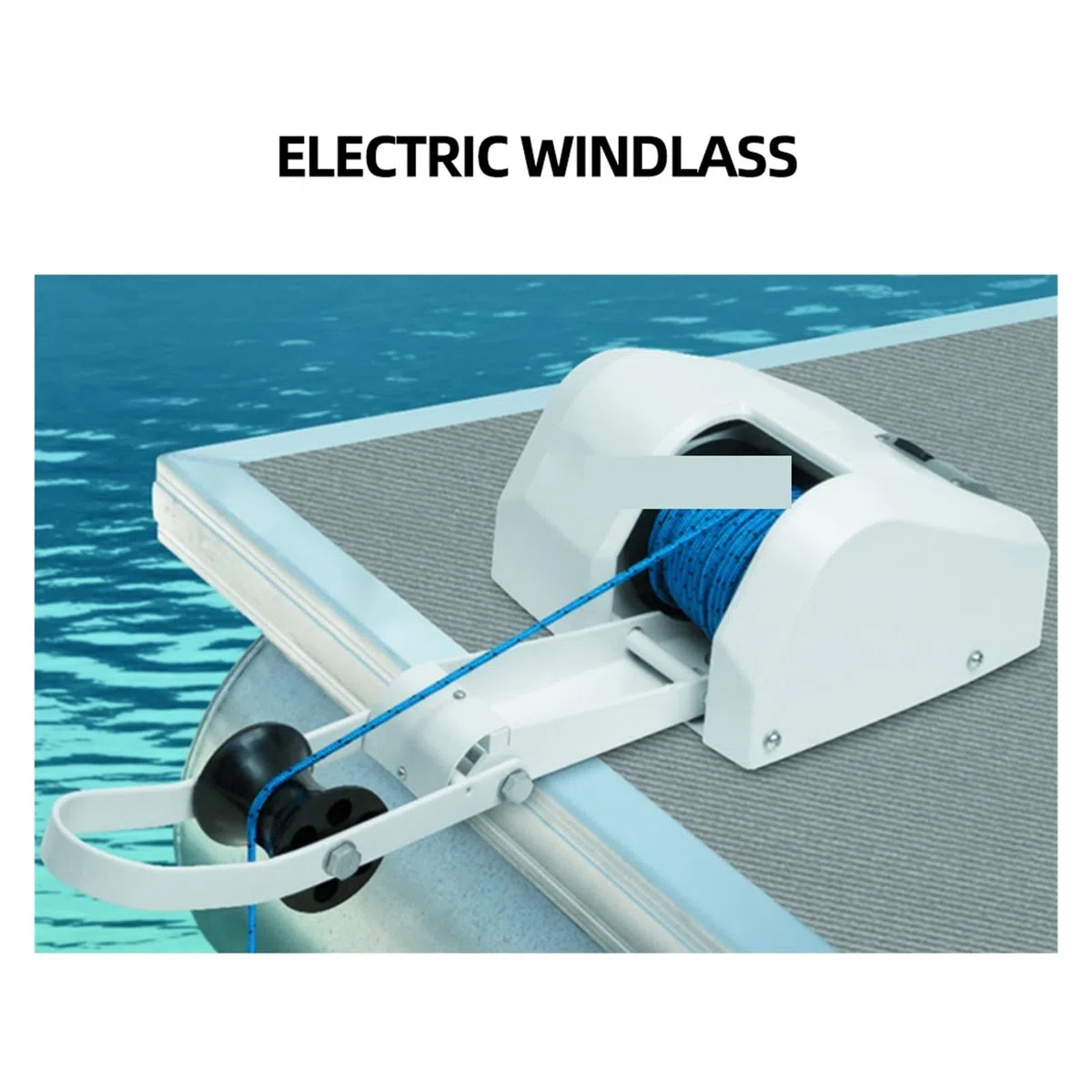 Verricello Manuale Verricello for Ancora for Barche 12V, Salpa Ancora Elettrico for e Yacht per Barche Auto(White)