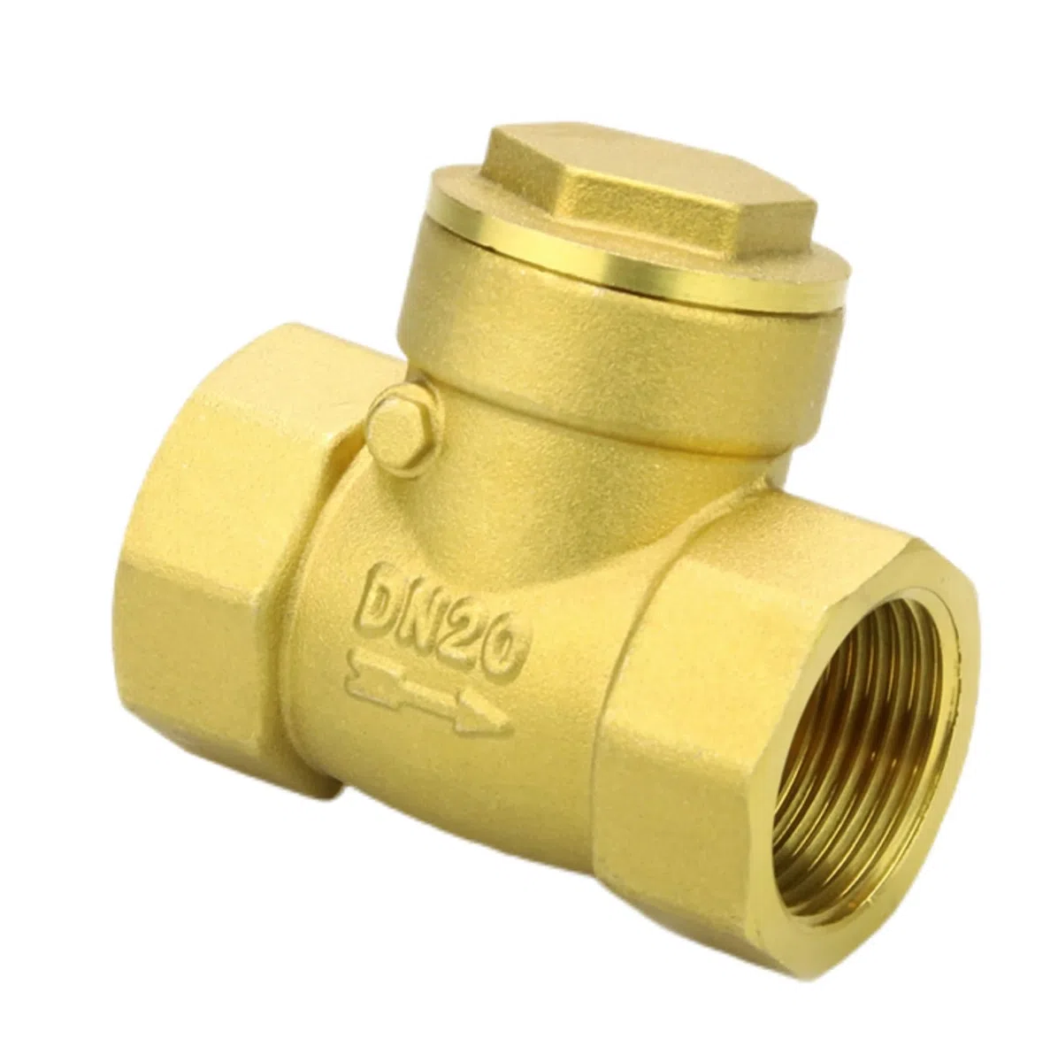 Valvola di ritegno a Battente in Ottone da 4 Pollici Valvola con Filettatura Femmina Valvola di ritegno Orizzontale di Non Ritorno for Tubo dell'Acqua