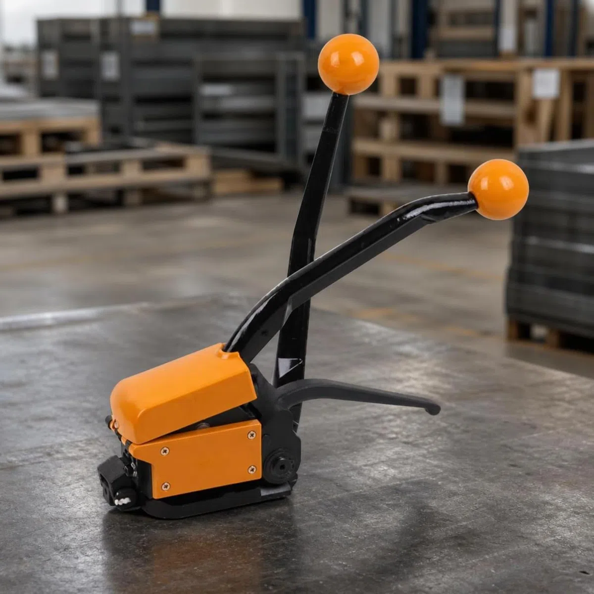 Tendicinghia Inizio Manuale Acciaio Utensile Reggiatore Pinzatore Tensionatore Senza Fermagli in Lega Durevole con Manici Lunghi Ergonomici Adatto a Imballaggio Pallet Movimentazione Carichi